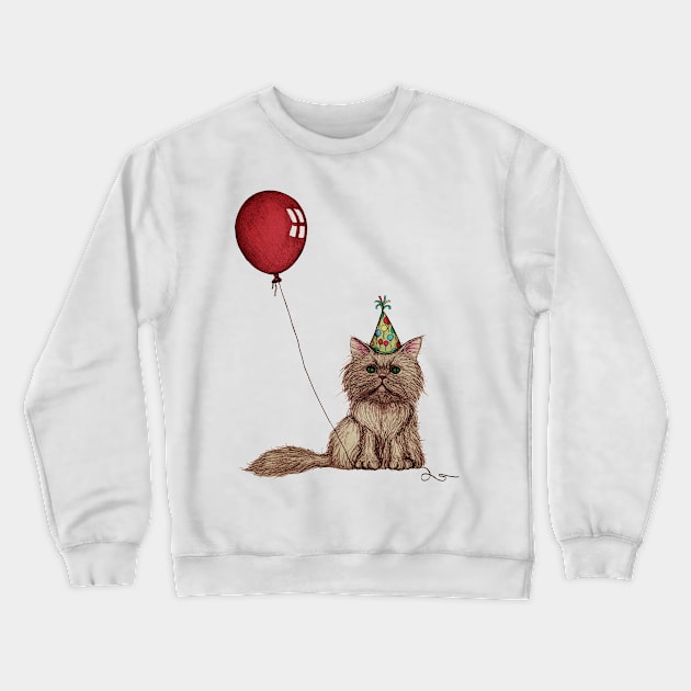 Kitty Celebration Crewneck Sweatshirt by micklyn